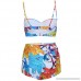 Samtree 2 Piece Swimsuit for Women,Vintage Underwire High Waist Floral Bikini Bathing Suit Orange B07DZZFT9C